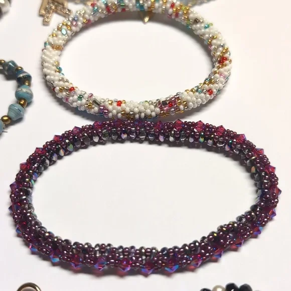 Set of 9 Multicolor Mixed Metal / Beaded Bracelets - Picture 7 of 8